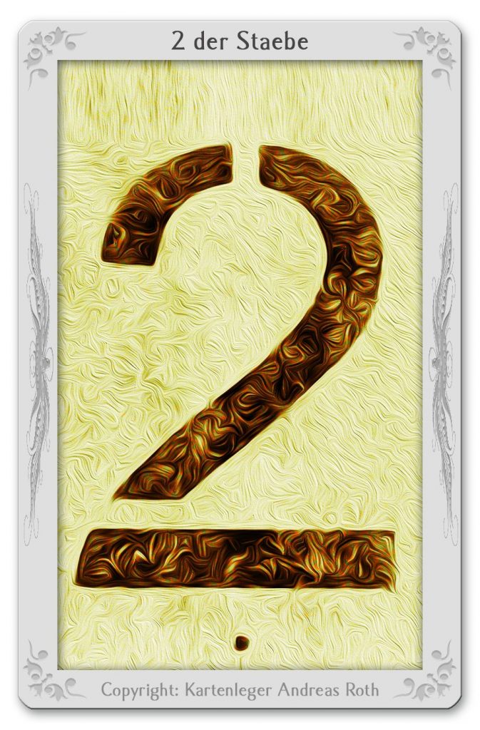 Tarotkarte Zwei der Stäbe Bedeutung, Kombinationen, Deutung • Andreas Roth