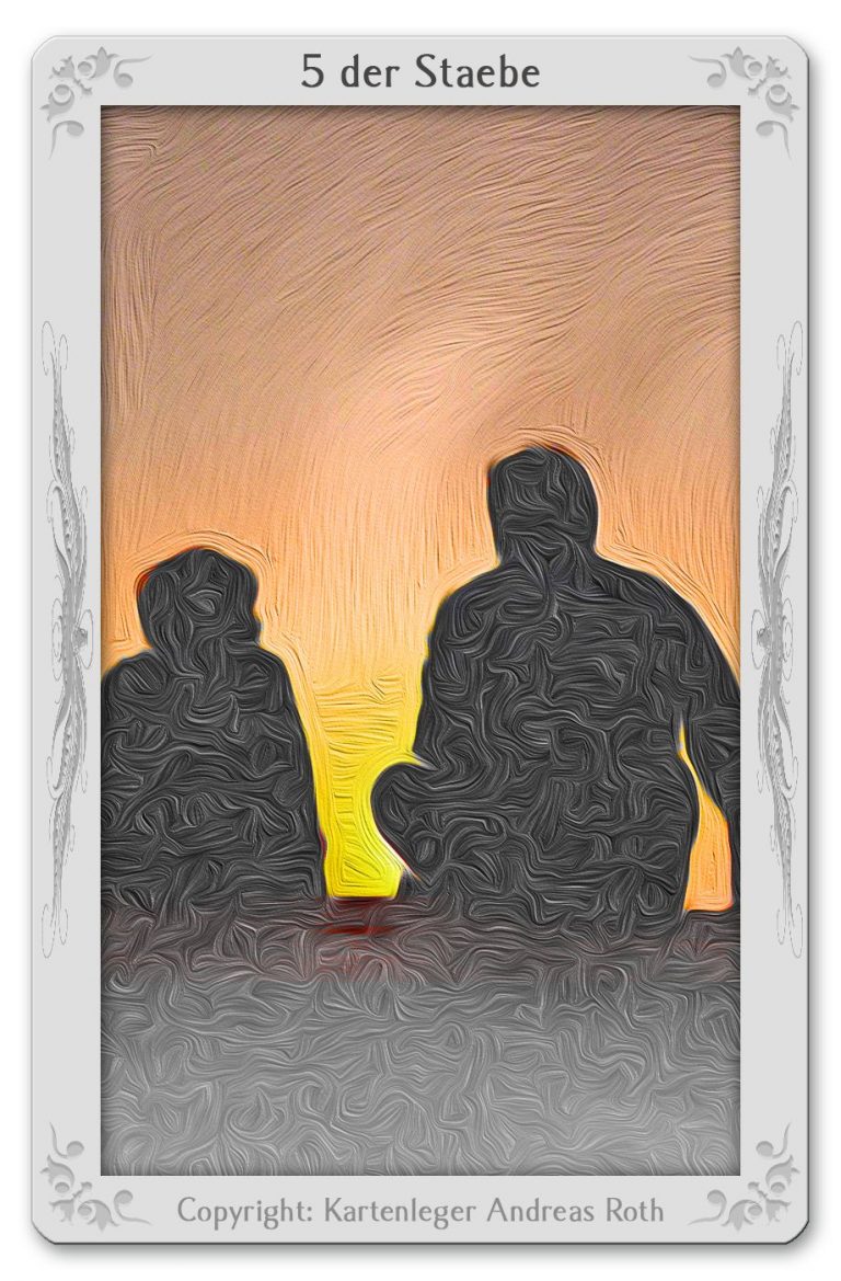 Tarotkarte Fünf der Münzen Bedeutung, Kombinationen, Deutung • Andreas Roth