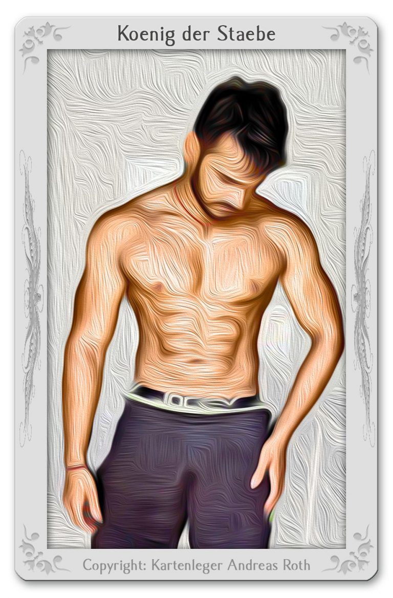 Tarotkarte König der Stäbe Bedeutung, Kombinationen, Deutung • Andreas Roth Tarotkarte König der Stäbe Bedeutung, Kombinationen, Deutung • Andreas Roth